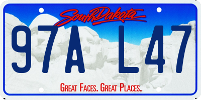 SD license plate 97AL47