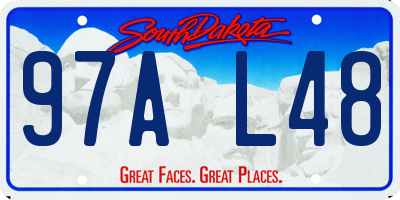 SD license plate 97AL48