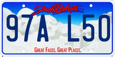 SD license plate 97AL50