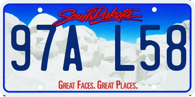 SD license plate 97AL58