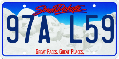 SD license plate 97AL59