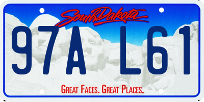 SD license plate 97AL61