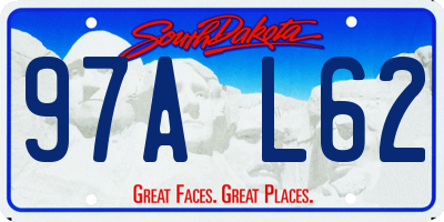 SD license plate 97AL62