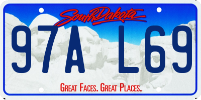 SD license plate 97AL69