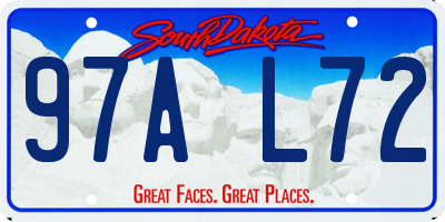 SD license plate 97AL72