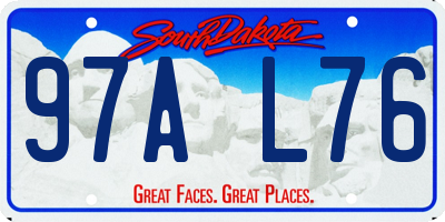 SD license plate 97AL76