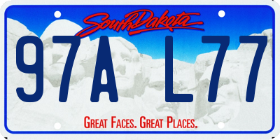 SD license plate 97AL77