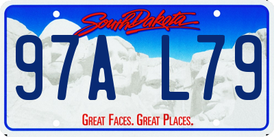 SD license plate 97AL79