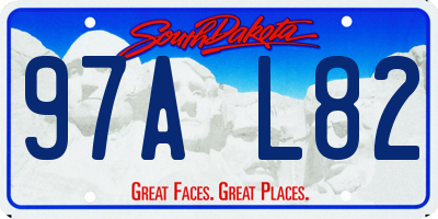 SD license plate 97AL82