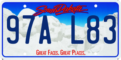 SD license plate 97AL83