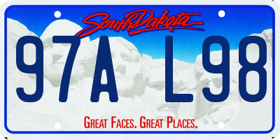 SD license plate 97AL98