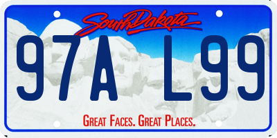 SD license plate 97AL99