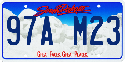 SD license plate 97AM23