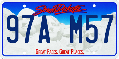 SD license plate 97AM57