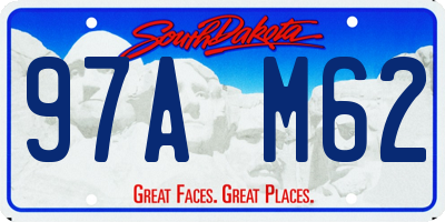 SD license plate 97AM62