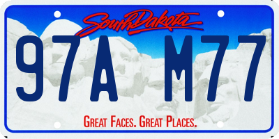 SD license plate 97AM77