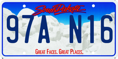 SD license plate 97AN16