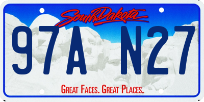 SD license plate 97AN27