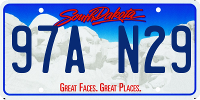 SD license plate 97AN29