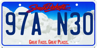 SD license plate 97AN30