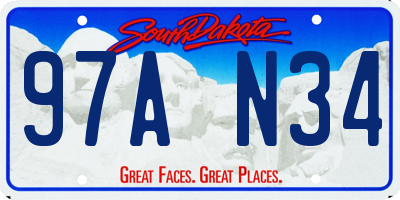 SD license plate 97AN34