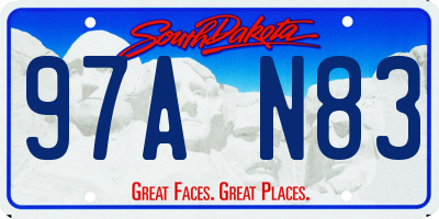 SD license plate 97AN83