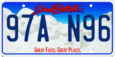 SD license plate 97AN96