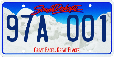 SD license plate 97AO01