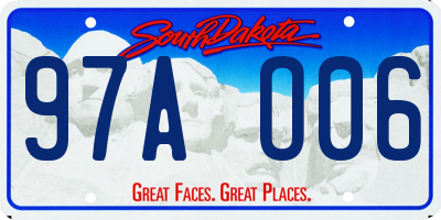 SD license plate 97AO06