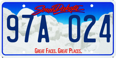 SD license plate 97AO24