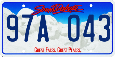 SD license plate 97AO43