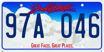 SD license plate 97AO46