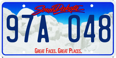 SD license plate 97AO48