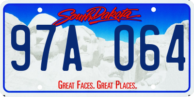 SD license plate 97AO64