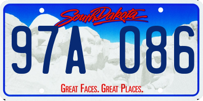 SD license plate 97AO86