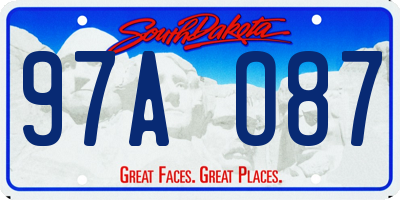 SD license plate 97AO87
