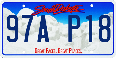 SD license plate 97AP18