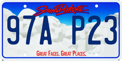 SD license plate 97AP23
