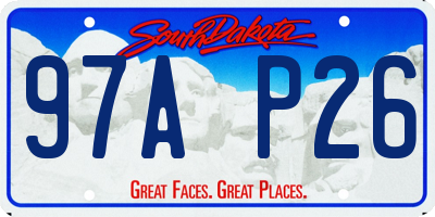 SD license plate 97AP26