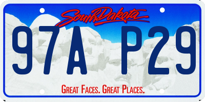 SD license plate 97AP29