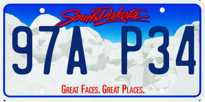 SD license plate 97AP34