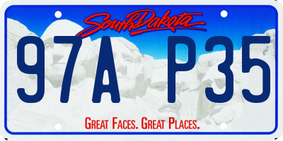 SD license plate 97AP35