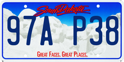 SD license plate 97AP38