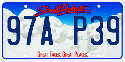 SD license plate 97AP39