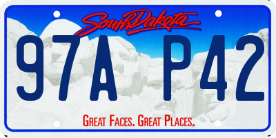 SD license plate 97AP42