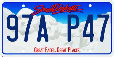 SD license plate 97AP47