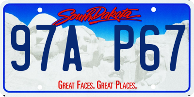 SD license plate 97AP67