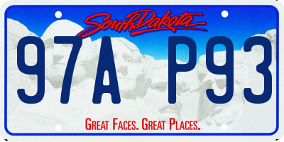 SD license plate 97AP93