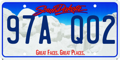 SD license plate 97AQ02