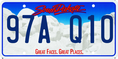 SD license plate 97AQ10